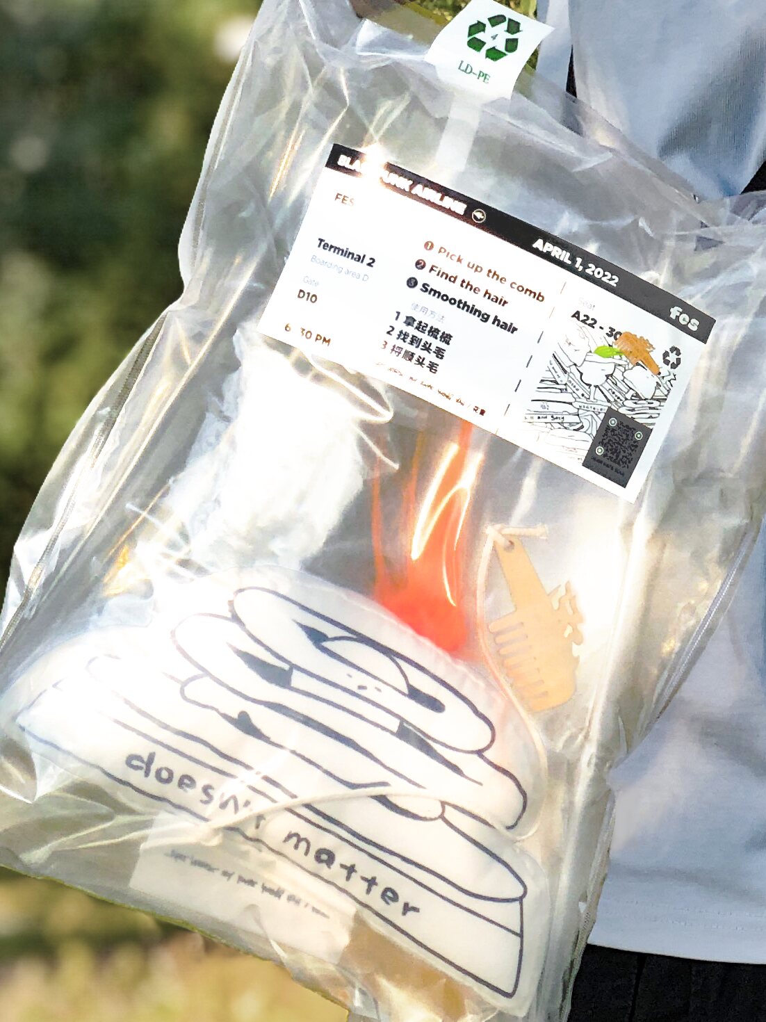 Packaged handmade soft object and illustrated product label